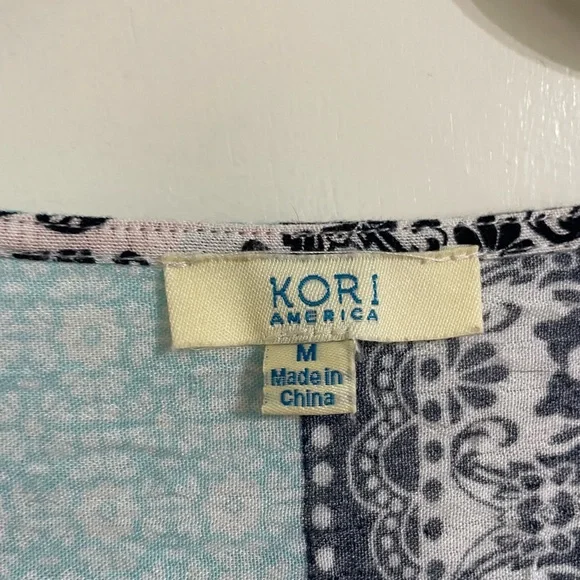 Kori Red and Blue Casual Sundress with Bell Sleeves - Picture 4 of 4